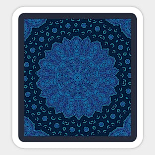 PurplesStarsFlowersSymbolicMandala Sticker